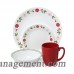 Corelle Livingware Spring Pink 16 Piece Dinnerware Set, Service for 4 REL1850